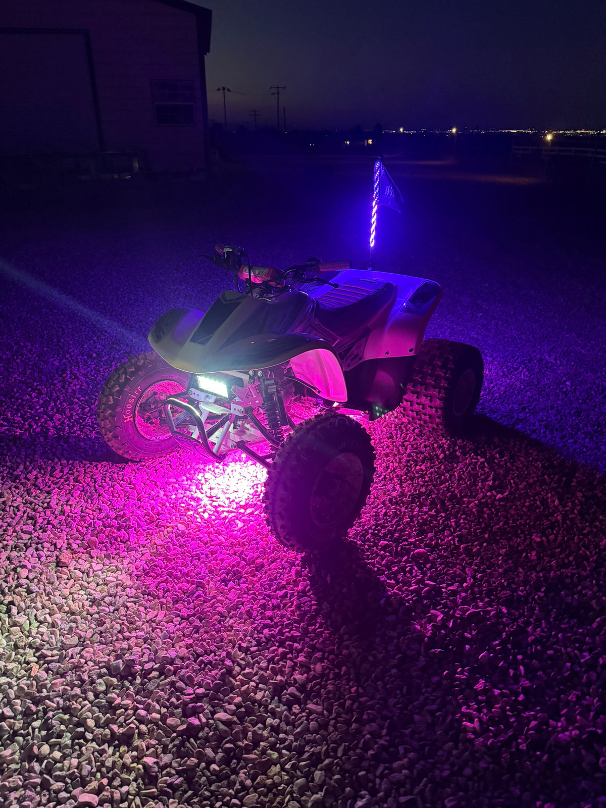 Custom Powder and an AUX power sysyem to Power Under glow and a 6" Light bar